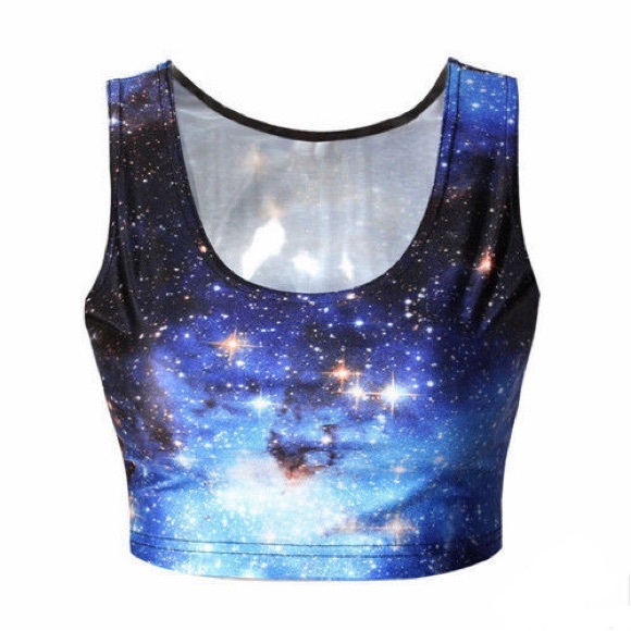 Dolls Kill Other - Galaxy Swim Crop Top NWOT